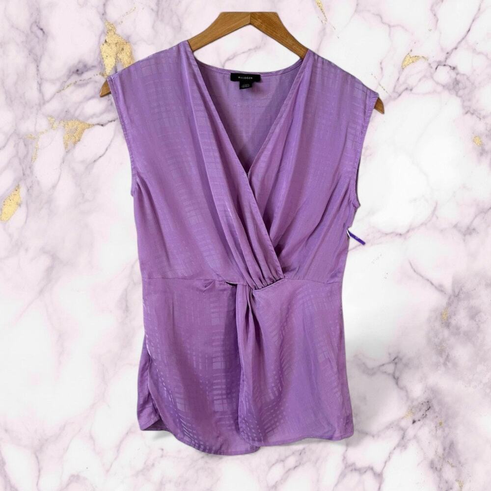 Halogen New Womens Twist Front Blouse Top Purple XXS Career Feminine Corp Core